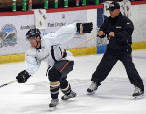 Robby Coaching the Anaheim Ducks!